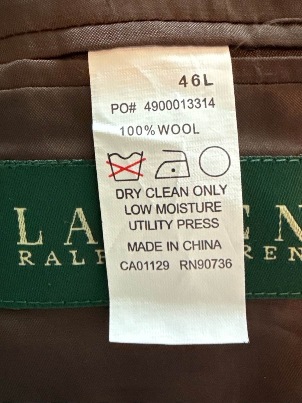 Ralph Lauren Men's Tan/Brown Houndstooth Sport Coat - Picture 9 of 11